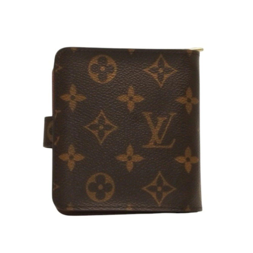 LOUIS VUITTON bi fold wallet compact zip Monogram brown